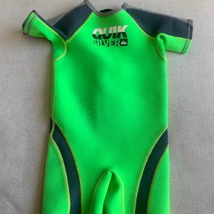 Quiksilver Black and Green Rashguard Swimwear